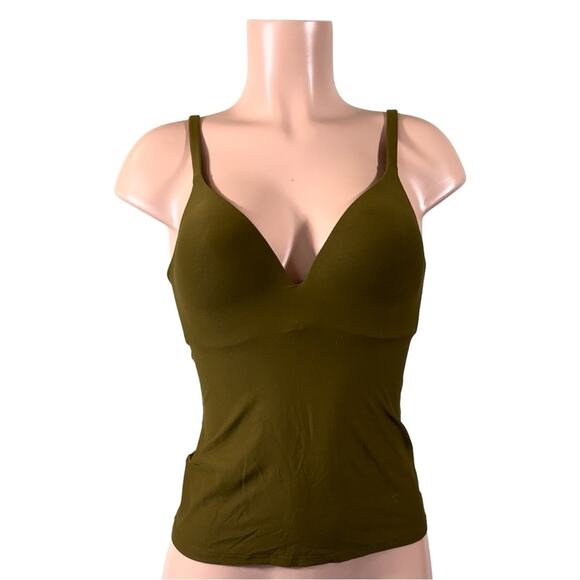 VICTORIAS SECRET BODY BY VICTORIA ARMY GREEN CAMI BRA 34D - Picture 2 of 12